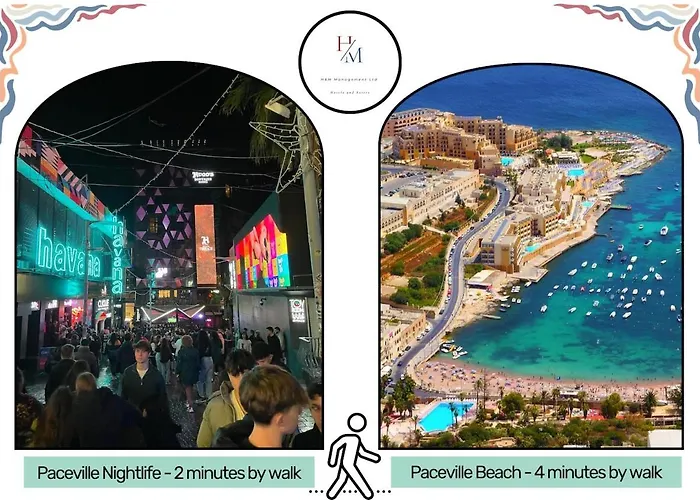 Paceville - 2a - Bright 2br With Balcony & Ac Near Night Life * St. Julian's