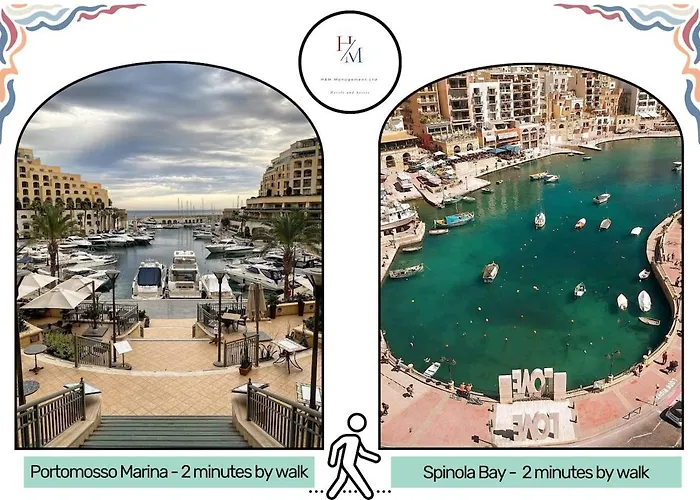 Lägenhet Paceville - 2a - Bright 2br With Balcony & Ac Near Night Life *